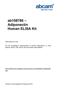ab108786 – Adiponectin Human ELISA Kit