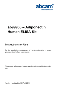 ab99968 – Adiponectin Human ELISA Kit Instructions for Use