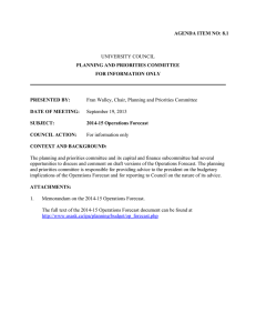 AGENDA ITEM NO: 8.1 PLANNING AND PRIORITIES COMMITTEE FOR INFORMATION ONLY