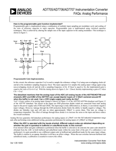 a  AD7705/AD7706/AD7707 Instrumentation Converter FAQs: Analog Performance