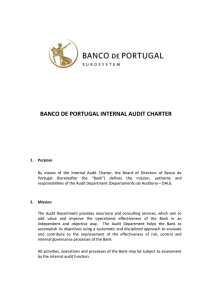 BANCO DE PORTUGAL INTERNAL AUDIT CHARTER