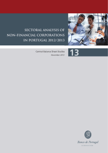 13 SECTORAL ANALYSIS OF NON-FINANCIAL CORPORATIONS IN PORTUGAL 2012/2013