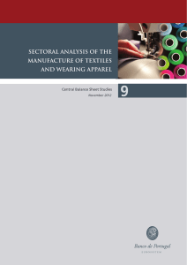 9 SECTORAL ANALYSIS OF THE MANUFACTURE OF TEXTILES AND WEARING APPAREL