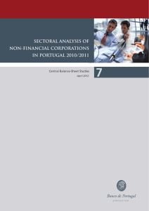 7 SECTORAL ANALYSIS OF NON-FINANCIAL CORPORATIONS IN PORTUGAL 2010/2011
