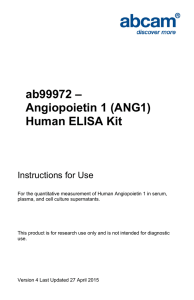 ab99972 – Angiopoietin 1 (ANG1) Human ELISA Kit Instructions for Use