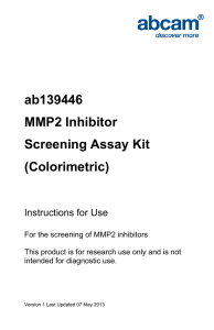 ab139446 MMP2 Inhibitor Screening Assay Kit (Colorimetric)