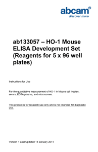 ab133057 – HO-1 Mouse ELISA Development Set plates)