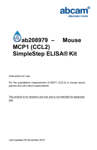 ab208979  –     Mouse MCP1 (CCL2) SimpleStep ELISA® Kit