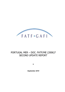 PORTUGAL MER – DOC. FATF/ME (2006)7 SECOND UPDATE REPORT  September 2010