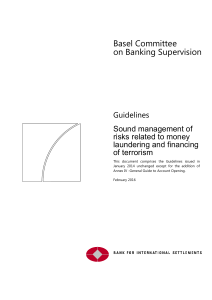 Basel Committee on Banking Supervision Guidelines