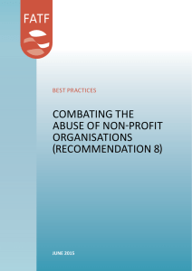 COMBATING THE ABUSE OF NON-PROFIT ORGANISATIONS (RECOMMENDATION 8)