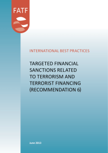 targeted financial sanctions related to terrorism and terrorist financing