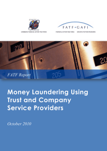 Money Laundering Using Trust and Company Service Providers FATF Report