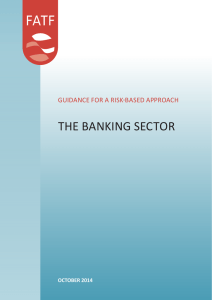 THE BANKING SECTOR GUIDANCE FOR A RISK-BASED APPROACH OCTOBER 2014
