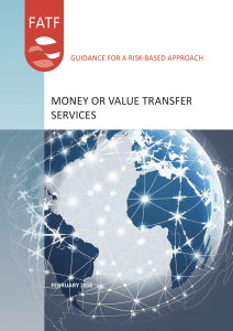 MONEY OR VALUE TRANSFER SERVICES GUIDANCE FOR A RISK-BASED APPROACH