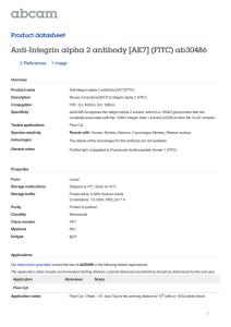 Anti-Integrin alpha 2 antibody [AK7] (FITC) ab30486
