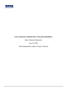 LOS ANGELES COMMUNITY COLLEGE DISTRICT Basic Financial Statements June 30, 2002