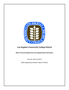 Los Angeles Community College District Basic Financial Statements and Supplemental Information