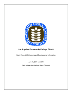 Los Angeles Community College District Basic Financial Statements and Supplemental Information