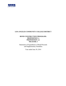 LOS ANGELES COMMUNITY COLLEGE DISTRICT  BOND CONSTRUCTION PROGRAMS: PROPOSITION A