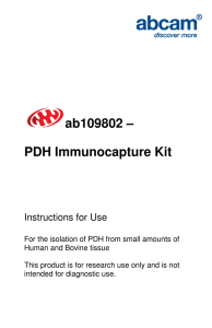 ab109802 – PDH Immunocapture Kit  Instructions for Use