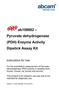 ab109882 – Pyruvate dehydrogenase (PDH) Enzyme Activity Dipstick Assay Kit