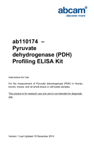 ab110174  – Pyruvate dehydrogenase (PDH) Profiling ELISA Kit