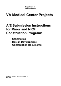 VA Medical Center Projects  A/E Submission Instructions for Minor and NRM