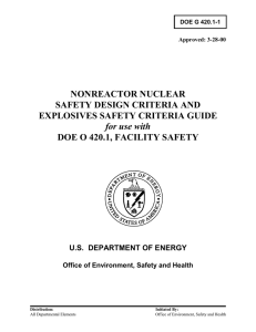 NONREACTOR NUCLEAR SAFETY DESIGN CRITERIA AND EXPLOSIVES SAFETY CRITERIA GUIDE