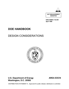 DOE HANDBOOK DESIGN CONSIDERATIONS U.S. Department of Energy AREA EDCN