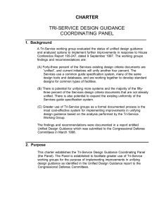 CHARTER TRI-SERVICE DESIGN GUIDANCE COORDINATING PANEL 1. Background