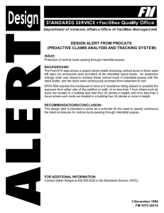 DESIGN ALERT FROM PROCATS (PROACTIVE CLAIMS ANALYSIS AND TRACKING SYSTEM) ISSUE: