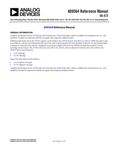 AD9364 Reference Manual UG-673
