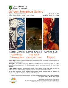 Gordon Snelgrove Gallery Pascal Dimnik Samra Sheikh