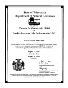 State of Wisconsin Department of Natural Resources l, ·,~-~