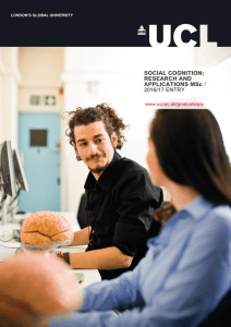 SOCIAL COGNITION: RESEARCH AND APPLICATIONS MSc /