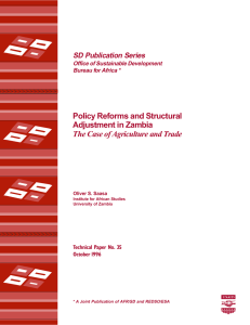 Policy Reforms and Structural Adjustment in Zambia SD Publication Series