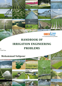 HANDBOOK OF IRRIGATION ENGINEERING PROBLEMS Mohammad Valipour