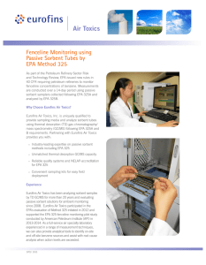 Fenceline Monitoring using Passive Sorbent Tubes by EPA Method 325
