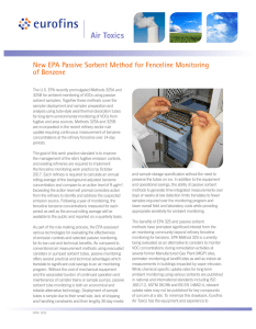 New EPA Passive Sorbent Method for Fenceline Monitoring of Benzene