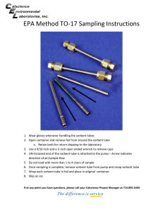 EPA Method TO-17 Sampling Instructions