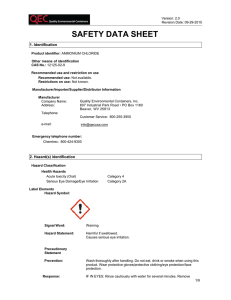 SAFETY DATA SHEET 1. Identification