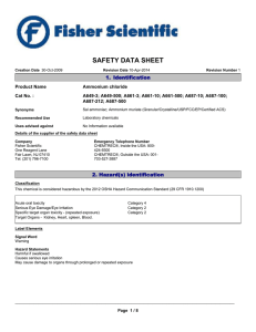 SAFETY DATA SHEET 1. Identification