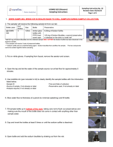 UCMR3 522 (Dioxane) Sampling Instructions Sampling Instruction No. 22