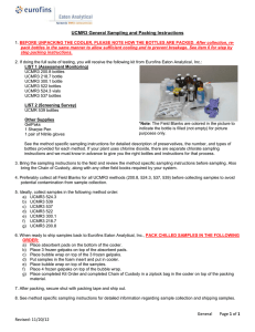 UCMR3 General Sampling and Packing Instructions