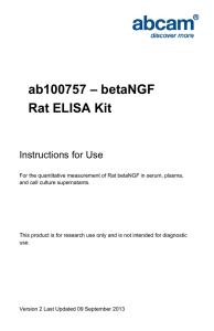 ab100757 – betaNGF Rat ELISA Kit Instructions for Use