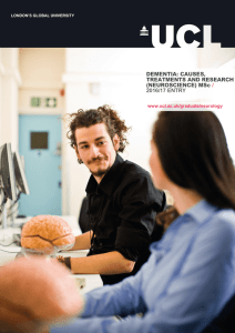 DEMENTIA: CAUSES, TREATMENTS AND RESEARCH (NEUROSCIENCE) MSc /