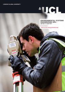 ENVIRONMENTAL SYSTEMS ENGINEERING MSc / 2016/17 ENTRY