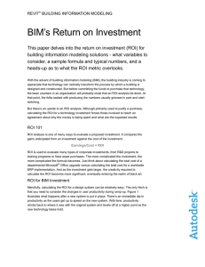 BIM’s Return on Investment
