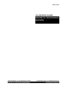 VA DESIGN GUIDE MAGNETIC RESONANCE IMAGING APRIL 2008